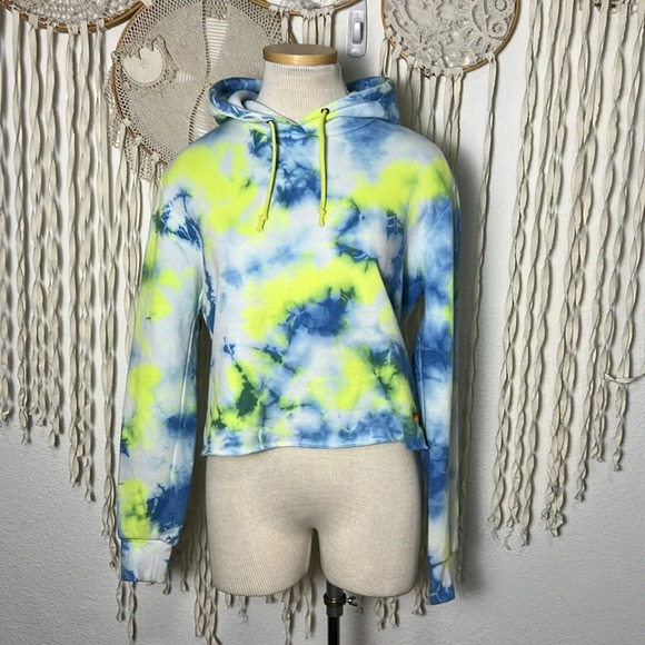 Aviator Nation Tie Dye Crop Hoodie Small - Picture 1 of 11
